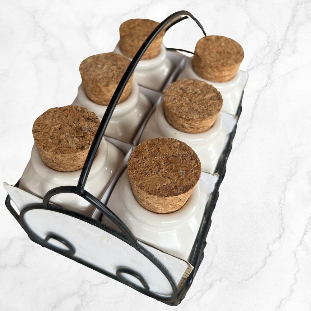 Used Rae Dunn  Ceramic - Spice - Rack - Jars - Kitchen - Organization - Storage - Picture 4 of 4
